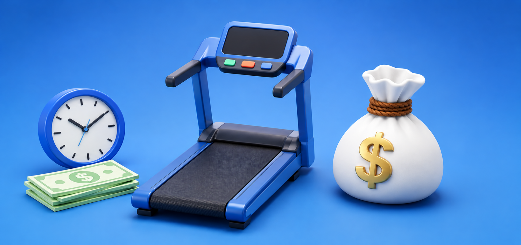 Loan repayment illustration with repayment schedule, calculator and money